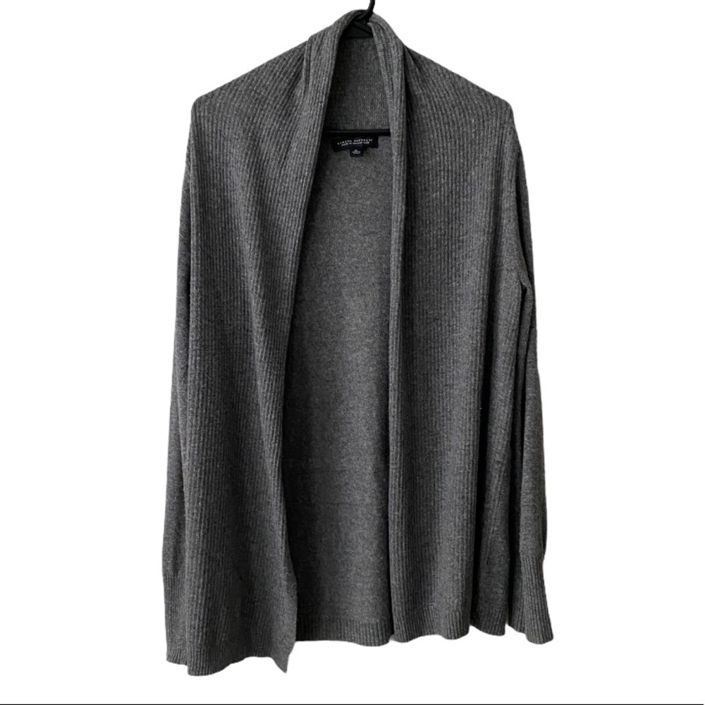 Banana Republic Italian Yarn Gray Open Cardigan M